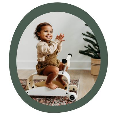 Ride on toy with children playing