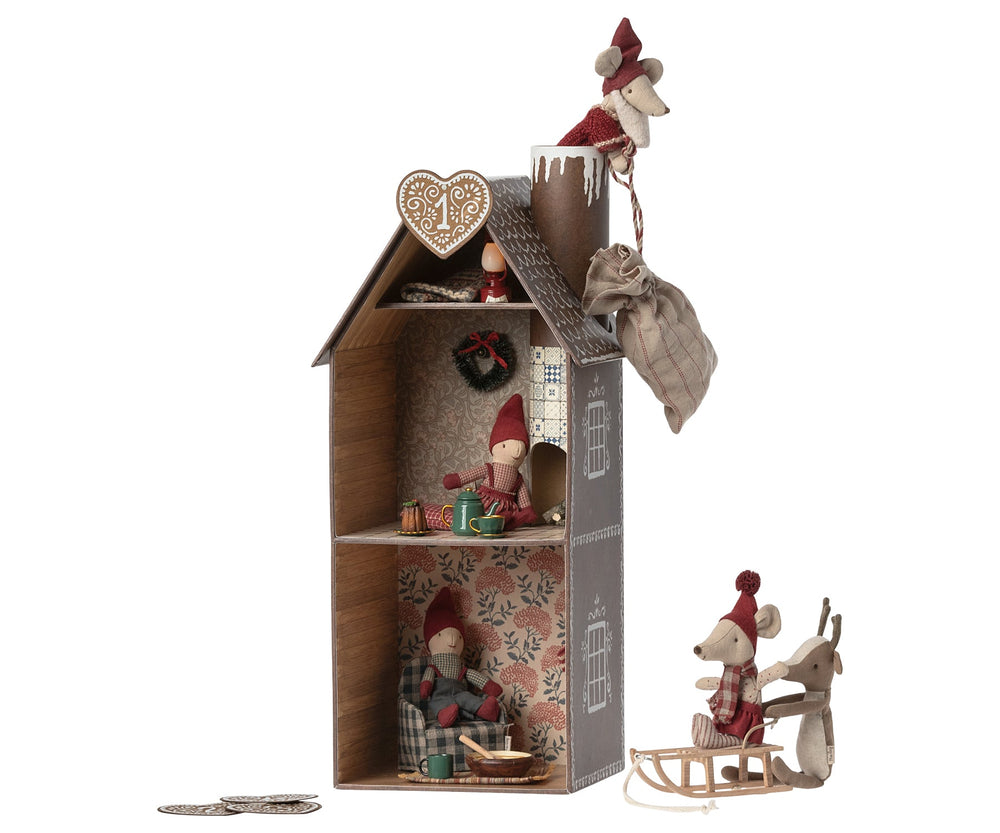 Maileg Mouse Gingerbread House- Maileg Dollhouse- Bella Luna Toys