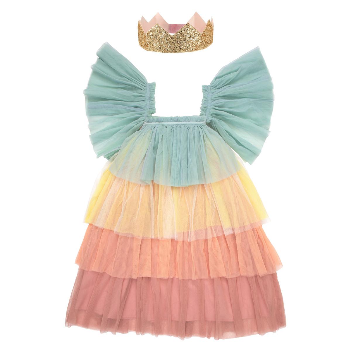 rainbow princess dress up Girls Rainbow Candy Cosplay Dress Princess Costume Halloween Fancy-Dress, Girl's, Size: Large/6-7T