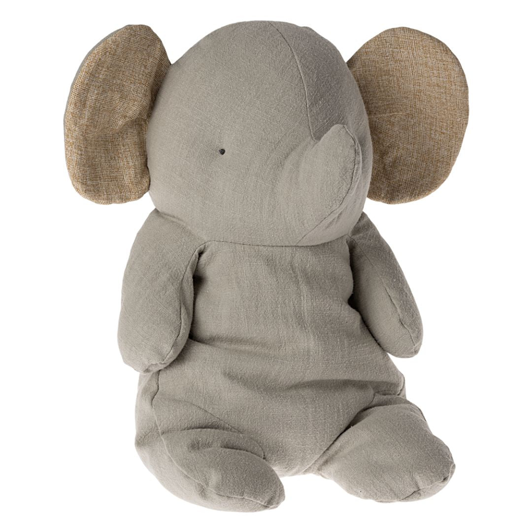 Big Grey Elephant Stuffed Animal by Maileg.