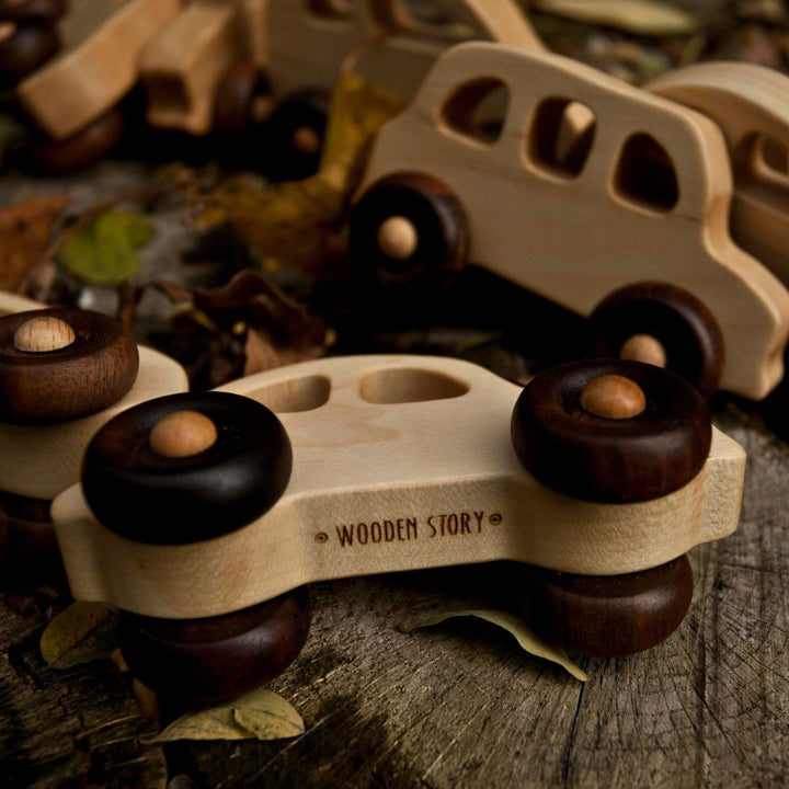 Wooden Story Vintage 30's Car- Wooden Toy Vehicles- Bella Luna Toys