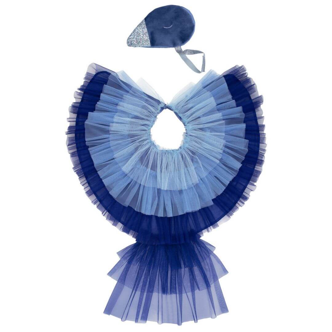 blue bird dress shop Whimsical Blue Bird Dress M / Blue main image 1