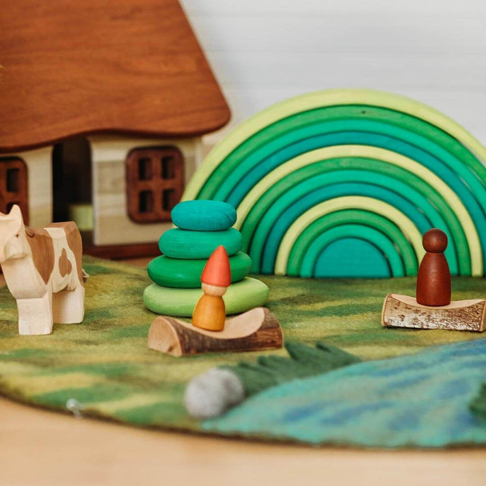 Branch Furniture Set with wooden figures on playmat
