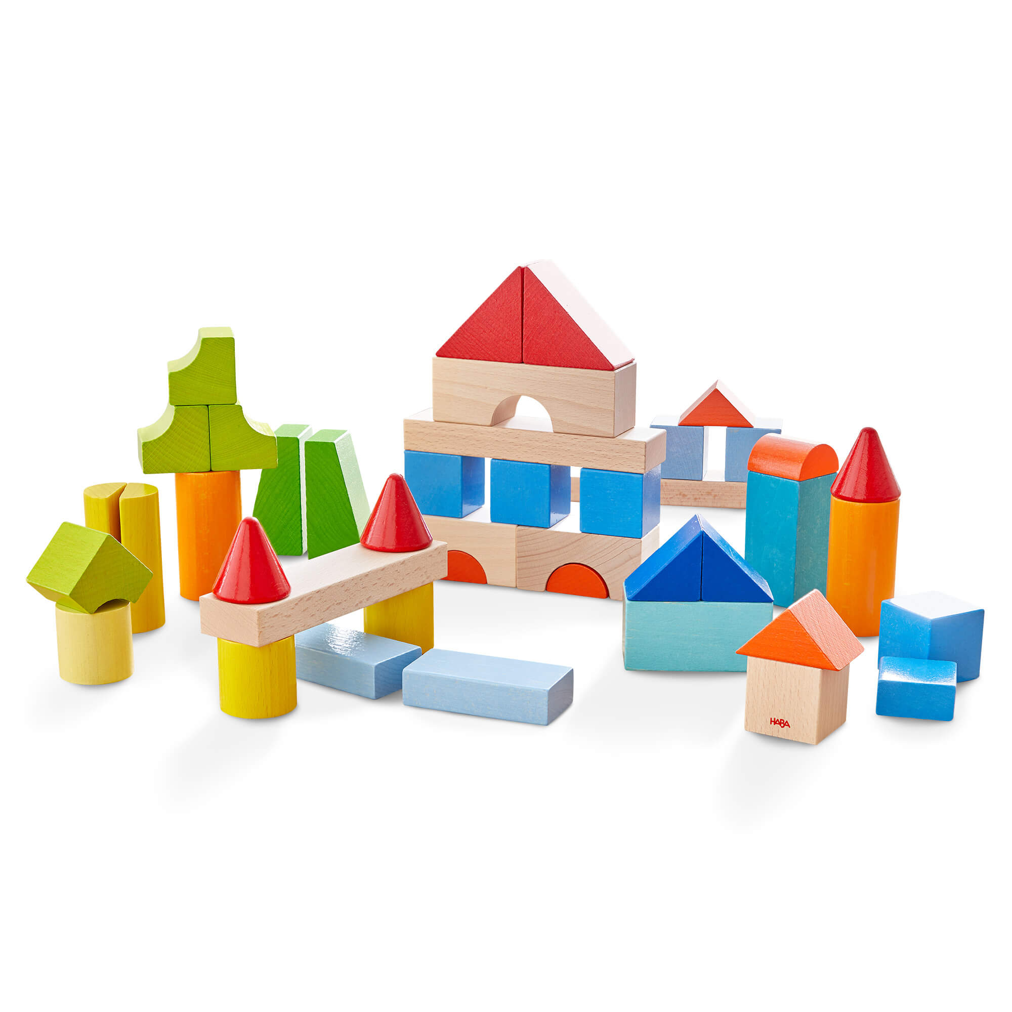 HABA 2点セット colored-building-blocks-46pc-