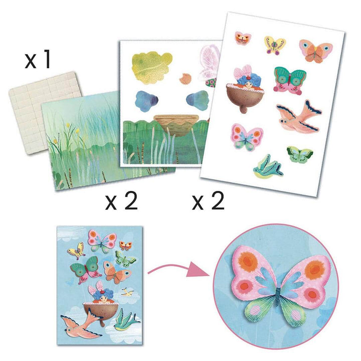 Paper sheets from Djeco Fairy Box Multi-Activity Art Kit