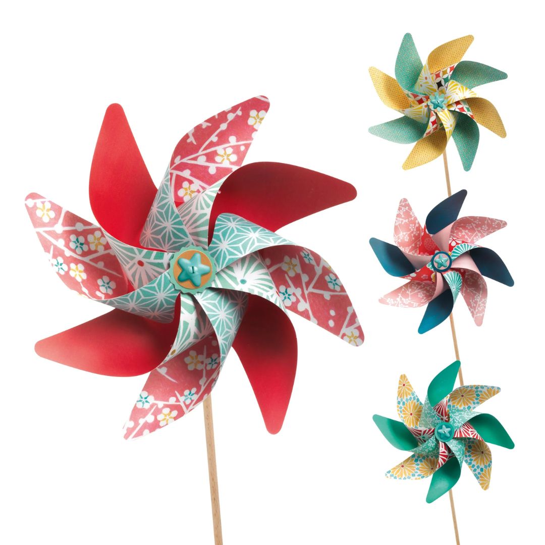 Djeco Sweet Windmills Pinwheels- Wooden Toys- Bella Luna Toys