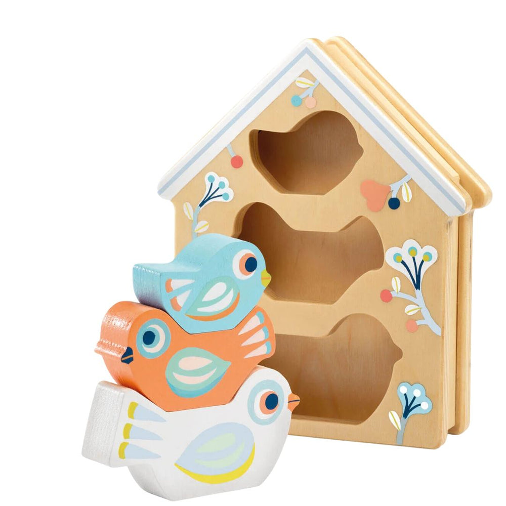 Djeco Wooden Baby Birdie Puzzle- Wooden Toys- Bella Luna Toys