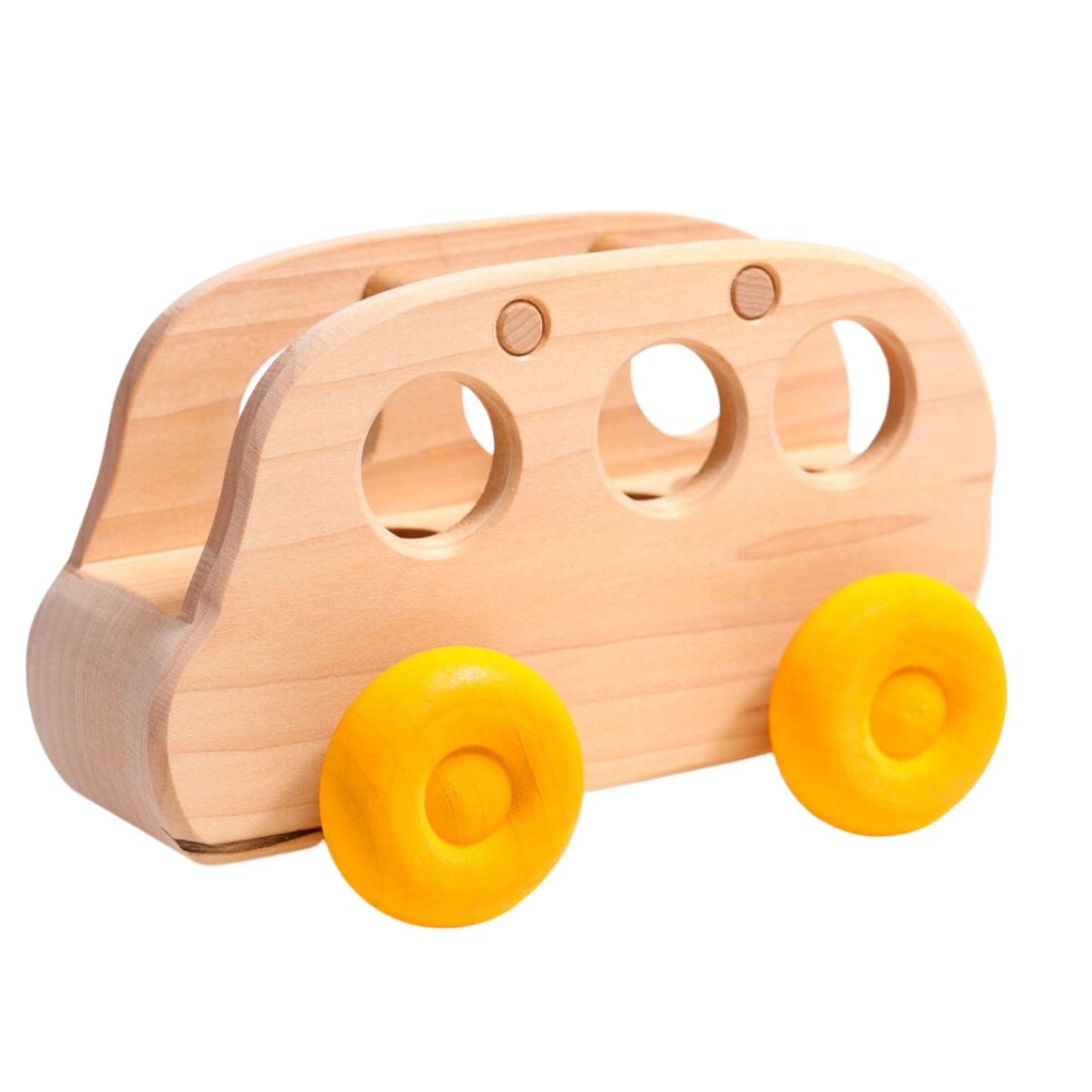 Grimms Bus- Wooden Toy Vehicles- Bella Luna Toys