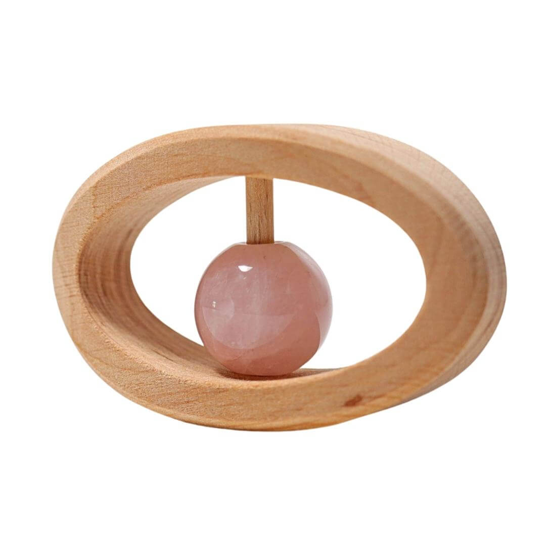 Grimm's Rose Quartz Rattle Grimm's Rose Quartz Rattle