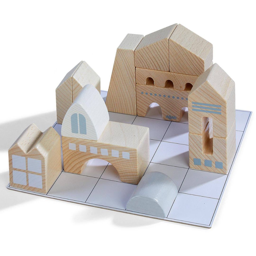 HABA 3531 Prismasteine – 11-teiliges Bau- & Konstruktionsspielzeug Aus Robustem Holz
