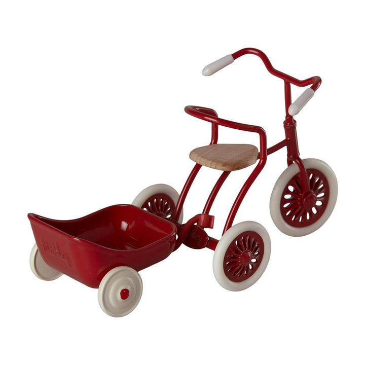 Maileg Tricycle with Maileg Tricycle Hanger in red