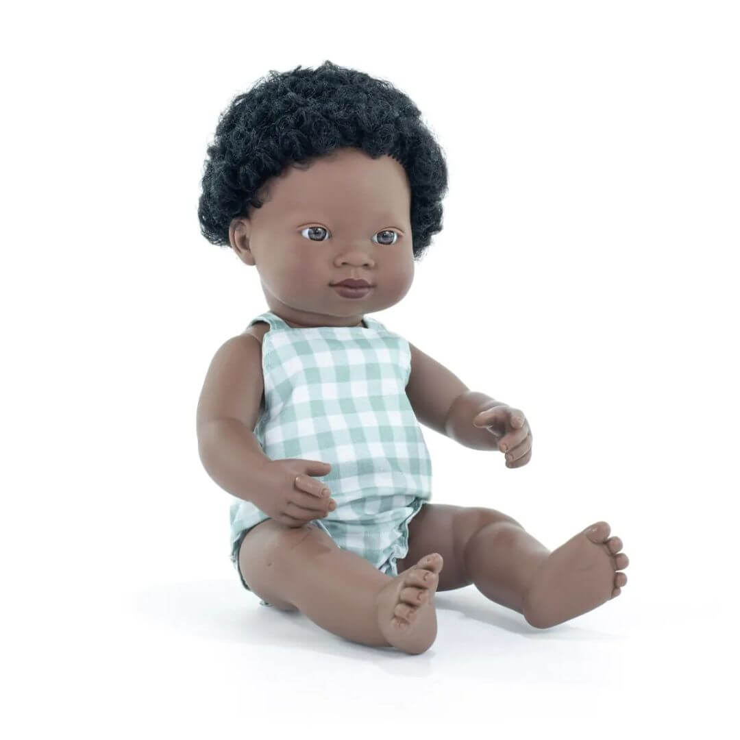 Realistic Montessori Doll Black Boy - Main Image