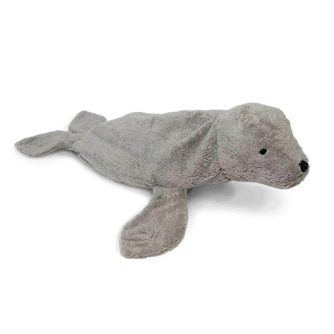 ぬいぐるみ Senger Cuddly animal  - large grey organic-seal-warming-pillow.