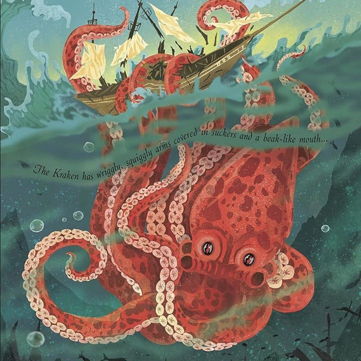 Penguin Random House The Book of Mythical Beasts and Magical Creatures Kraken illustration- Bella Luna Toys