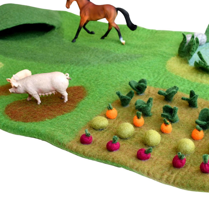 Tara Treasures Large Farm Playscape- Playmat- Bella Luna Toys