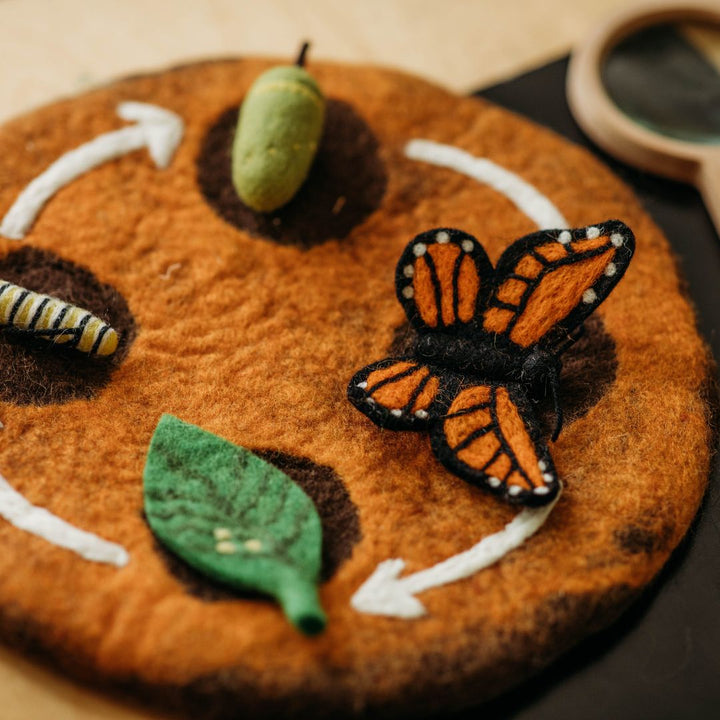 Tara Treasures Felt Lifecycle of Monarch Butterfly- Learning Toys- Bella Luna Toys