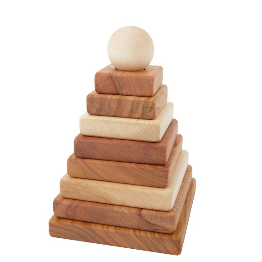 Natural Pyramid Stacker - Wooden Story - Bella Luna Toys
