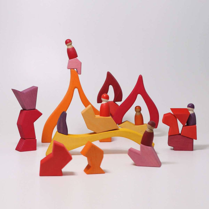 Grimm's Spiel & Holz Four Temperaments Wooden Puzzle  - RED - Bella Luna Toys