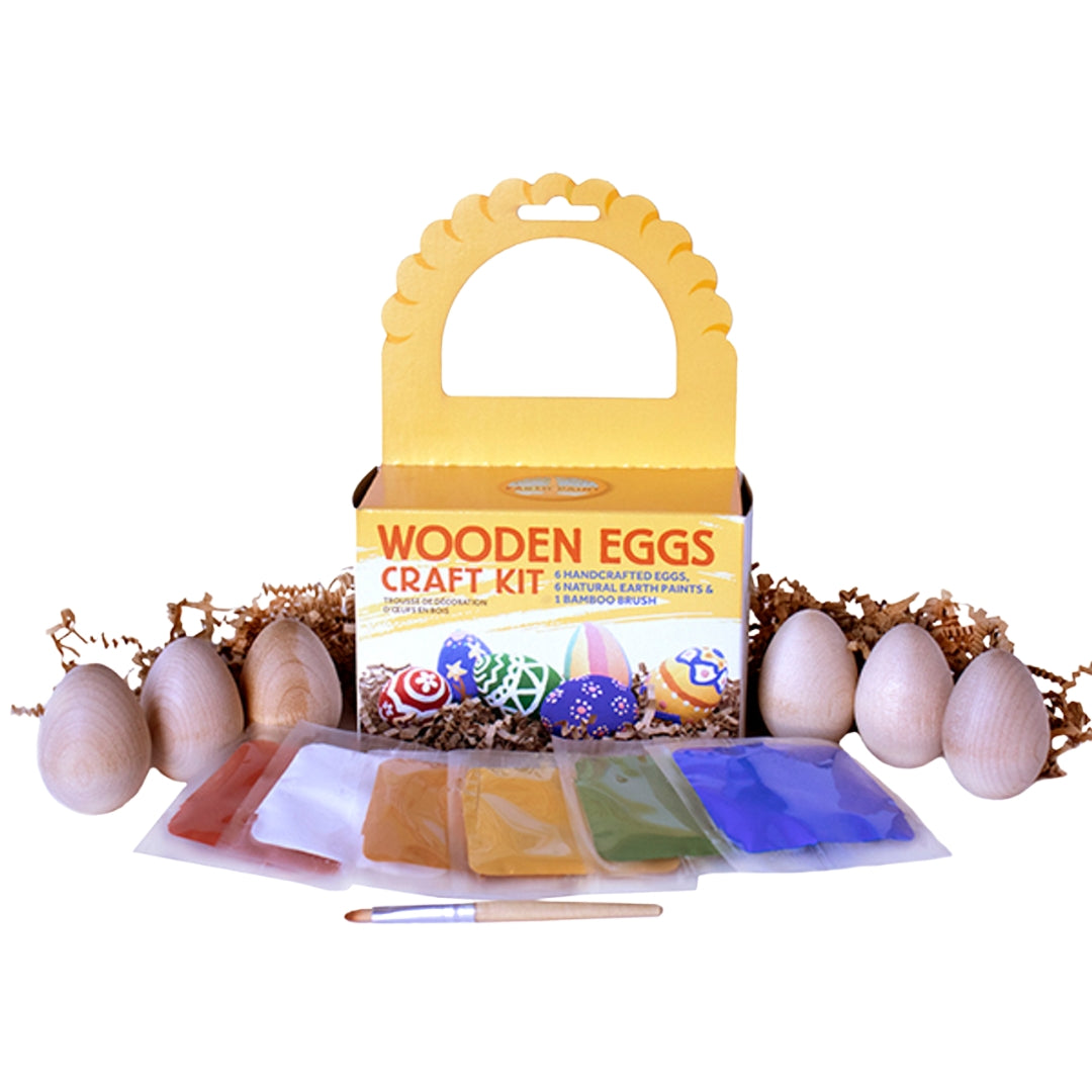 Wooden Egg-Painting Craft Kit