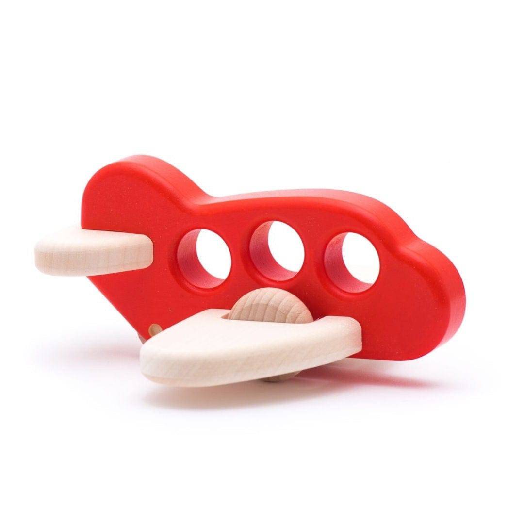 Wooden Airplane Toddler Toy (Multiple Colors) Red