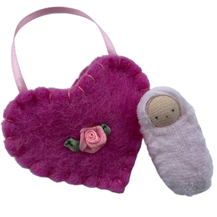 Fairyshadow - Felt Heart Pocket Baby - Bella Luna Toys