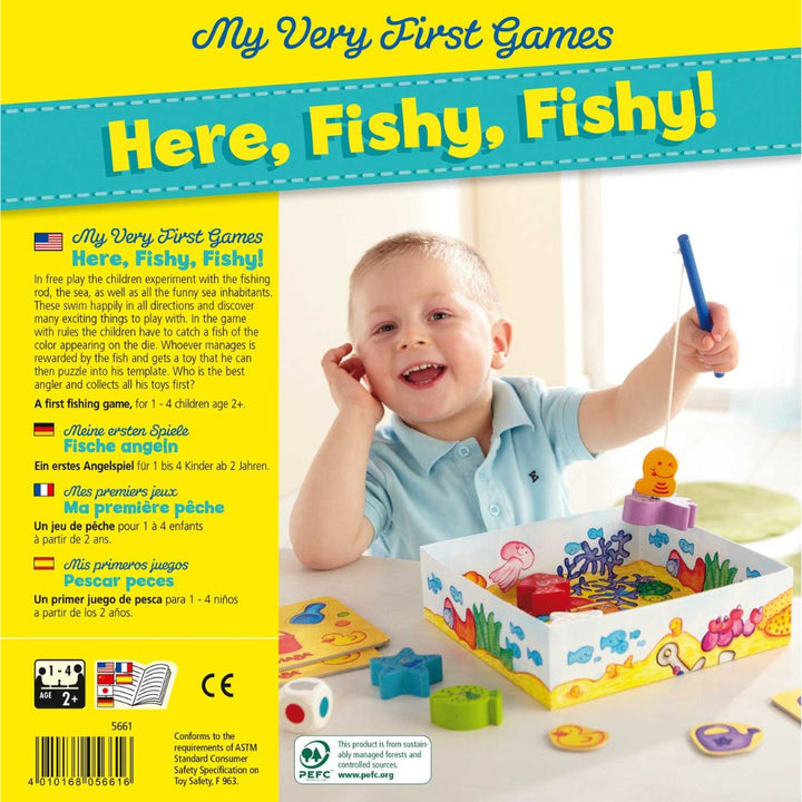 Haba My Very First Games - Here, Fishy, Fishy! - Dexterity Games - Bella Luna Toys