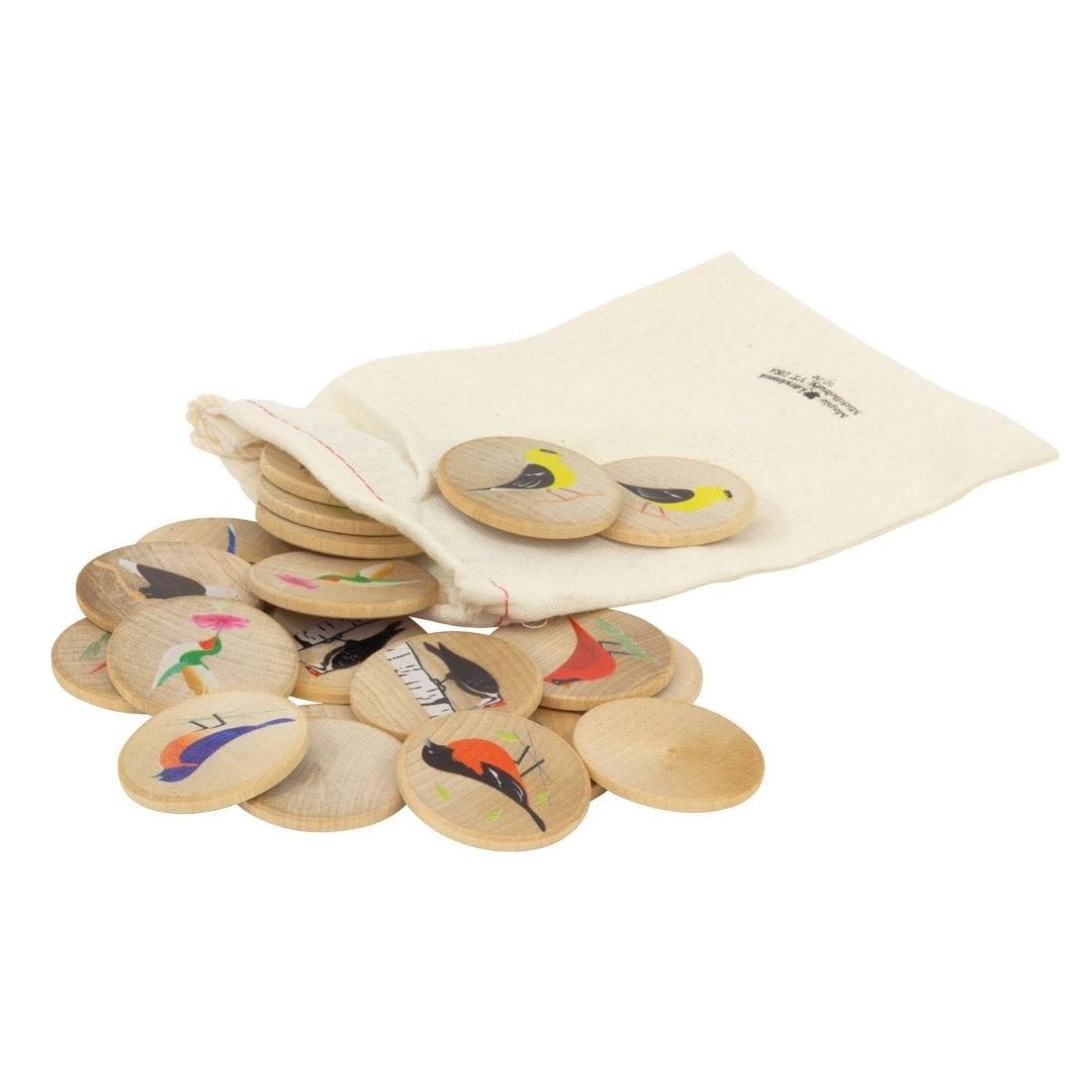 Maple Landmark Bird Memory Tiles in Bag - Bella Luna Toys