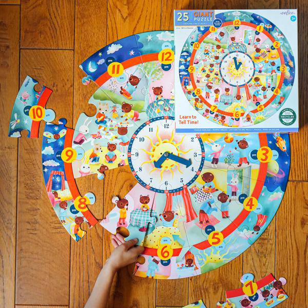 eeBoo - Around the Clock Puzzle - Learning Toy - Bella Luna Toys