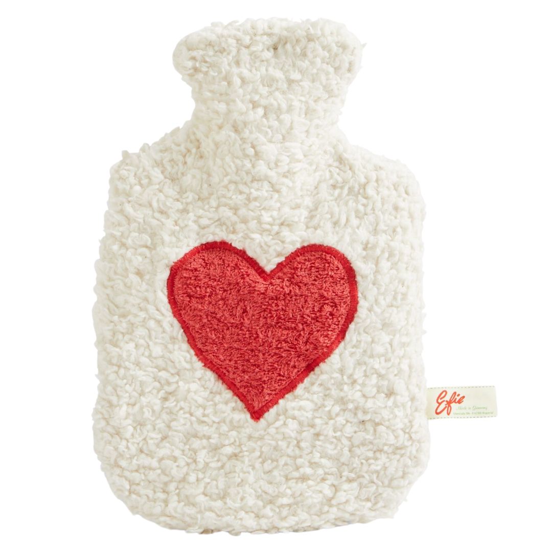 Hot Water Bottle for Baby and Children, Organic Cotton Fleece Cover