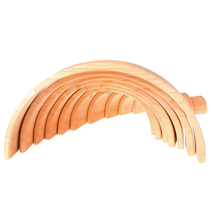 Grimm's Spiel and Holz - Large Wooden Natural Tunnel Cave - 12 Piece