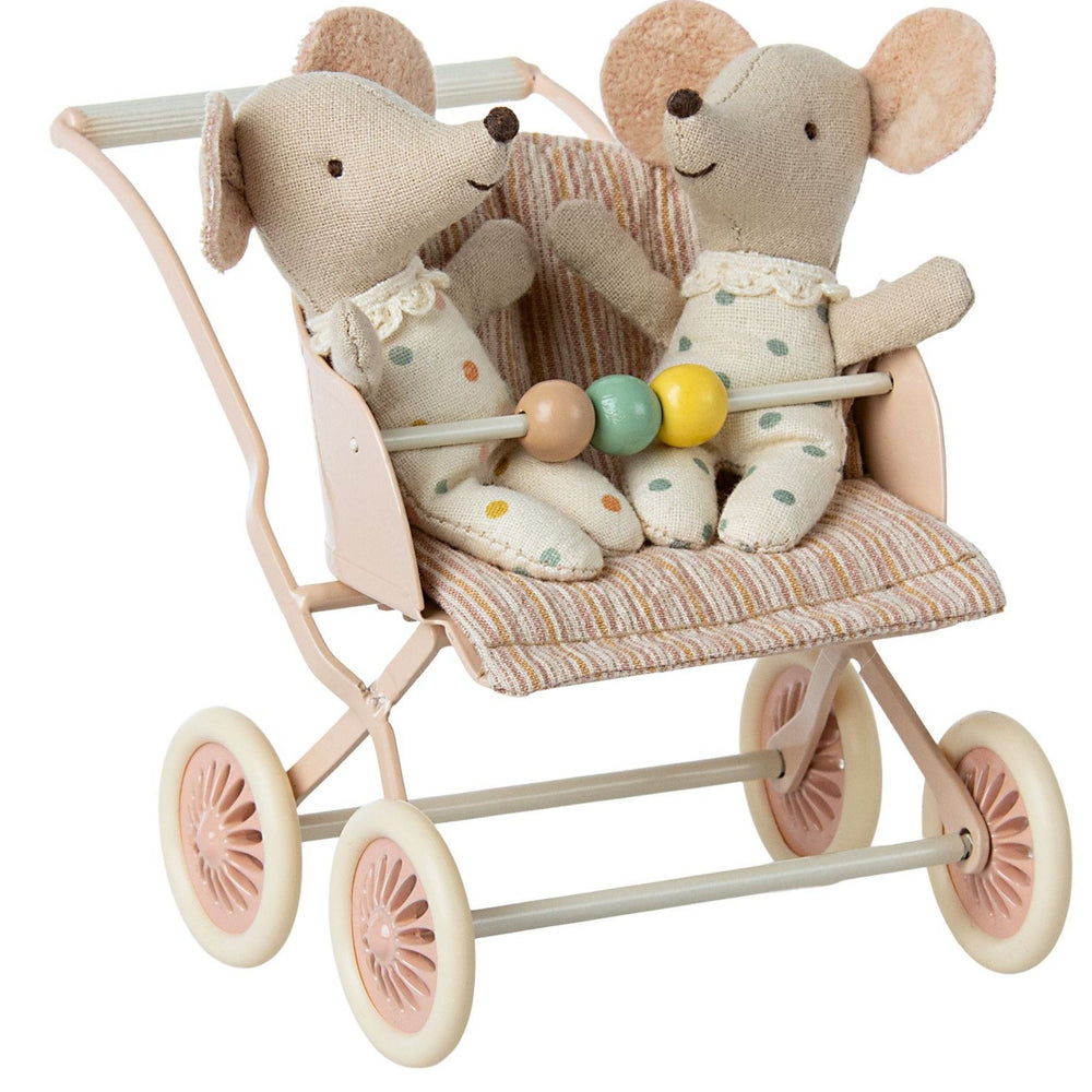 Maileg - Stroller, Baby - Rose - Bella Luna Toys