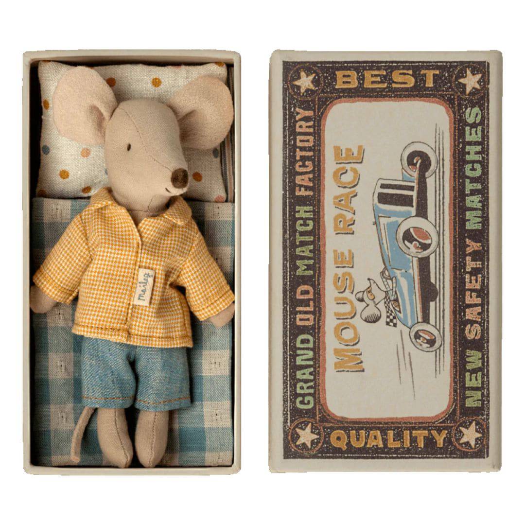 Maileg Big Brother Mouse in a Matchbox - Stuffed Animals -  Bella Luna Toys