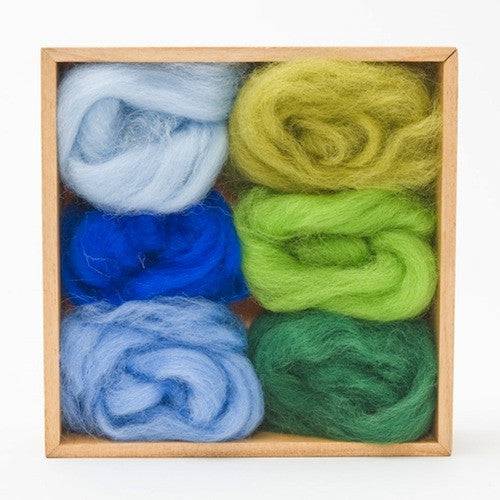 Needle Felting, Wool Roving, Woolpets, Forest and Sky