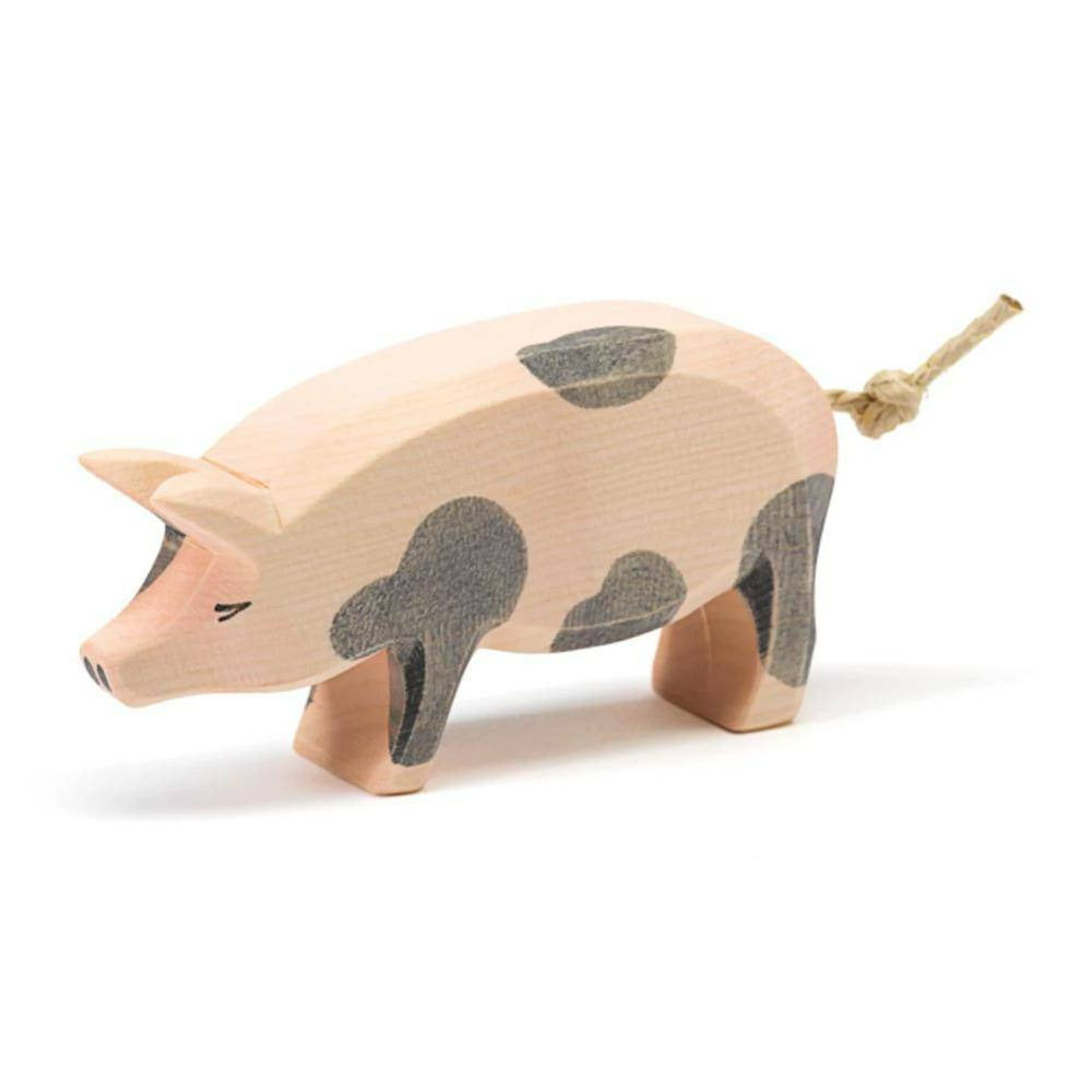 Ostheimer Spotted Pig - Head High - Wooden Farm Animals - Bella Luna Toys