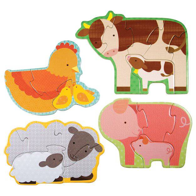 Petit Collage - Farm Babies Beginner Puzzle - Bella Luna Toys