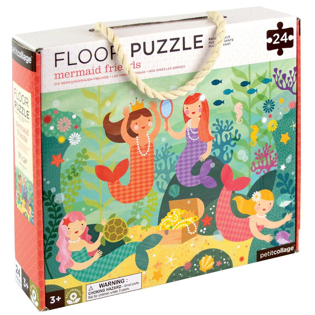 Petit Collage - Mermaid Friends Floor Puzzle - Bella Luna Toys