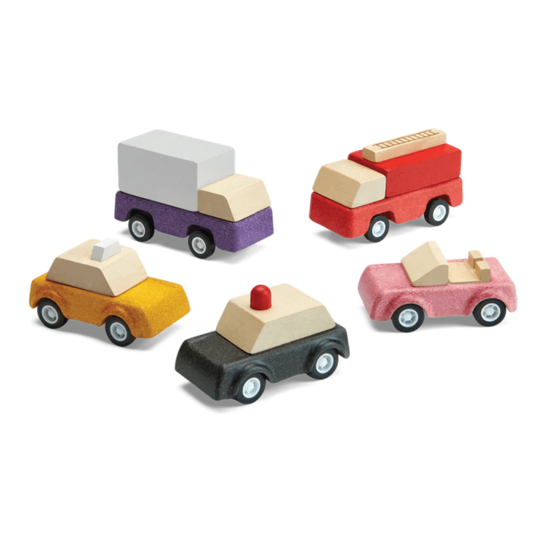 Plan Toys - Wooden PlanWorld Vehicle Set - Bella Luna Toys
