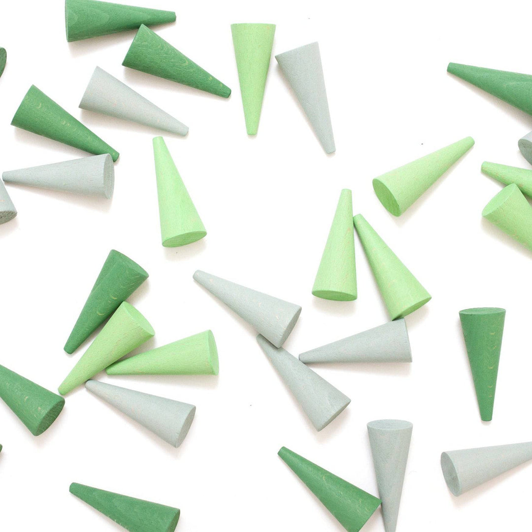 Grapat- Gradient green mandala cones- Bella Luna Toys