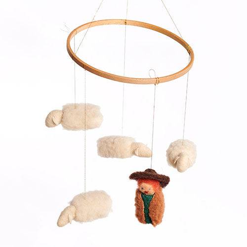Little Lambs Mobile Crafting Kit - Waldorf Crafts - Bella Luna Toys