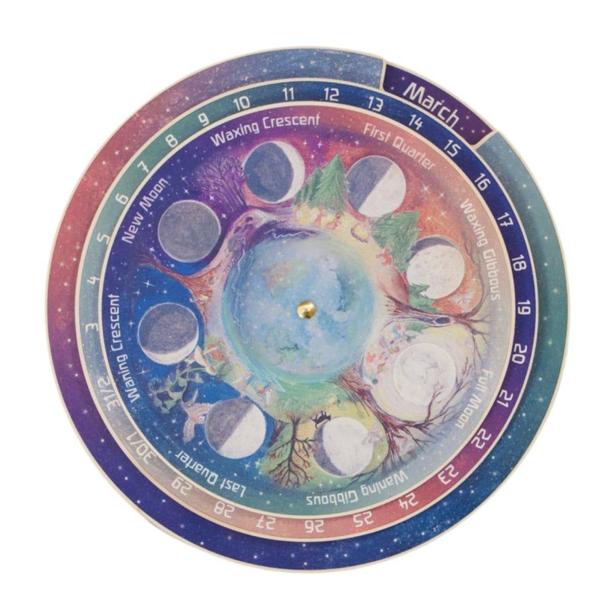 Wilded Family Perpetual Moon Wooden Calendar