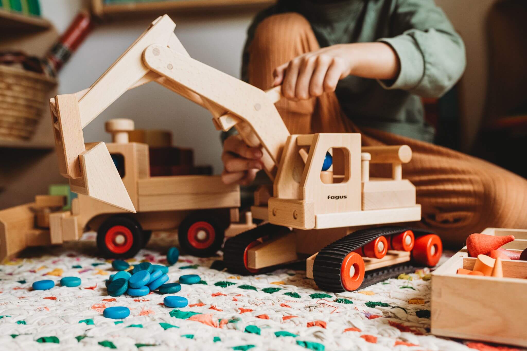 Wooden Toy Vehicles that Get Play Rolling