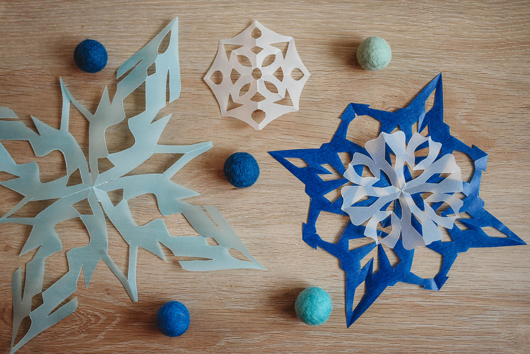 Kite Paper Snowflake suncatchers for the Bella Luna Toys January Calendar