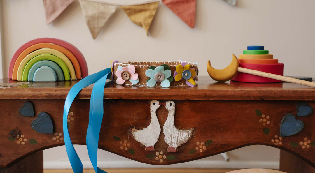 Craft a Button Felt Flower Crown.