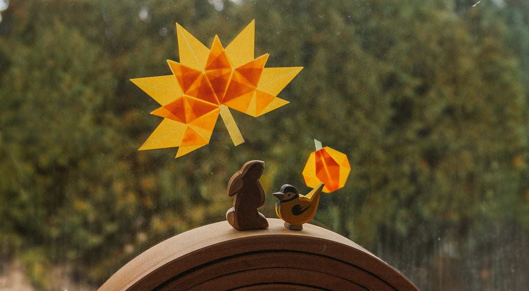 6 Waldorf-Inspired Fall Window Art Transparencies and Kite Paper Folds