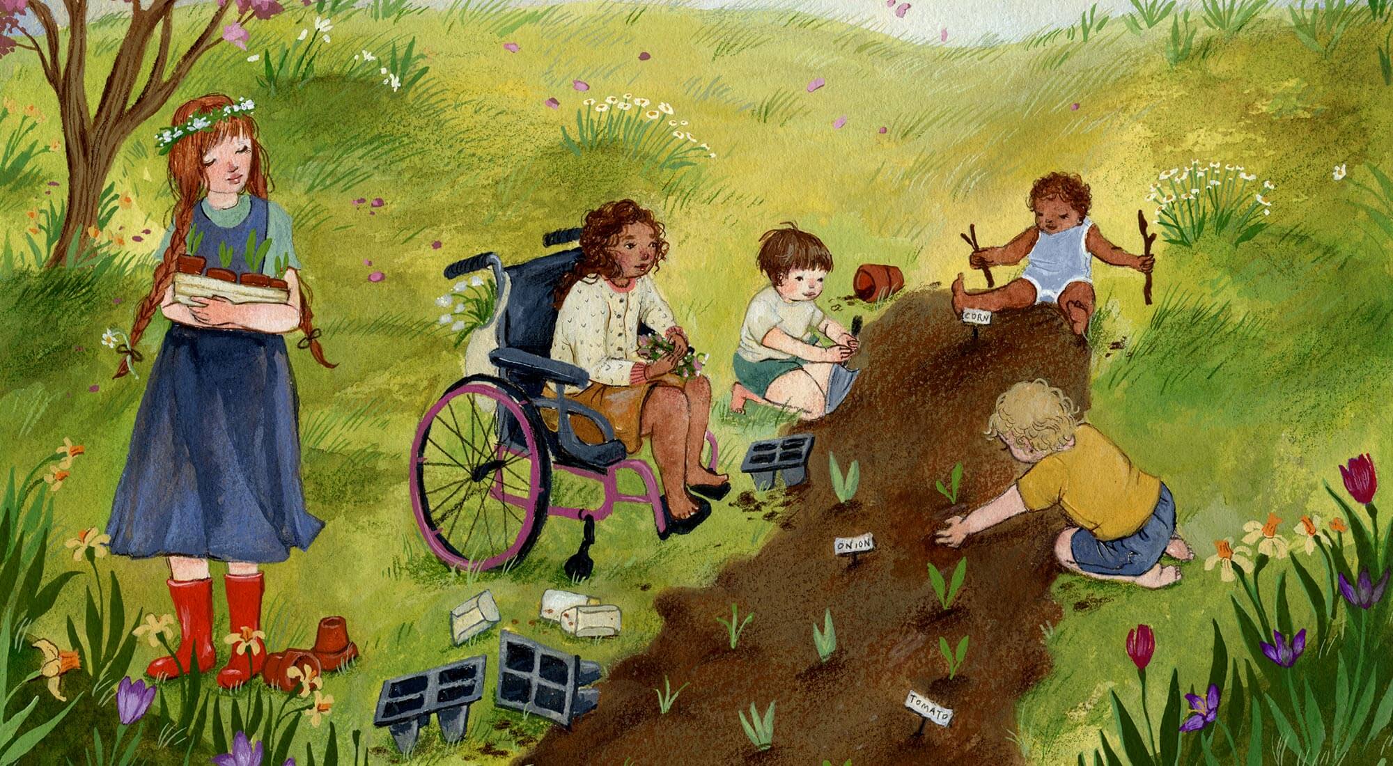 Spring scene.
