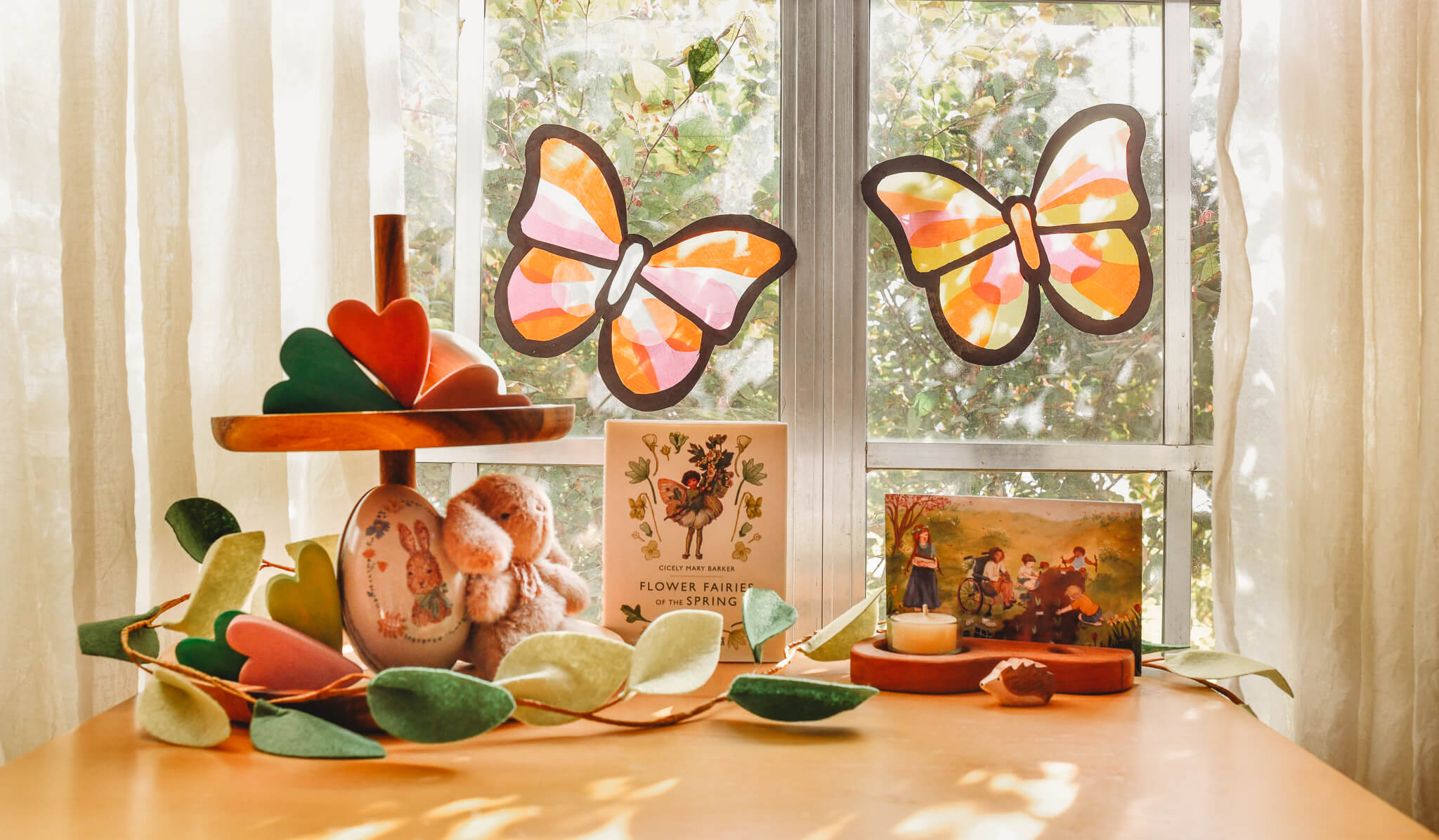Craft a Spring Butterfly Waldorf Window Transparency