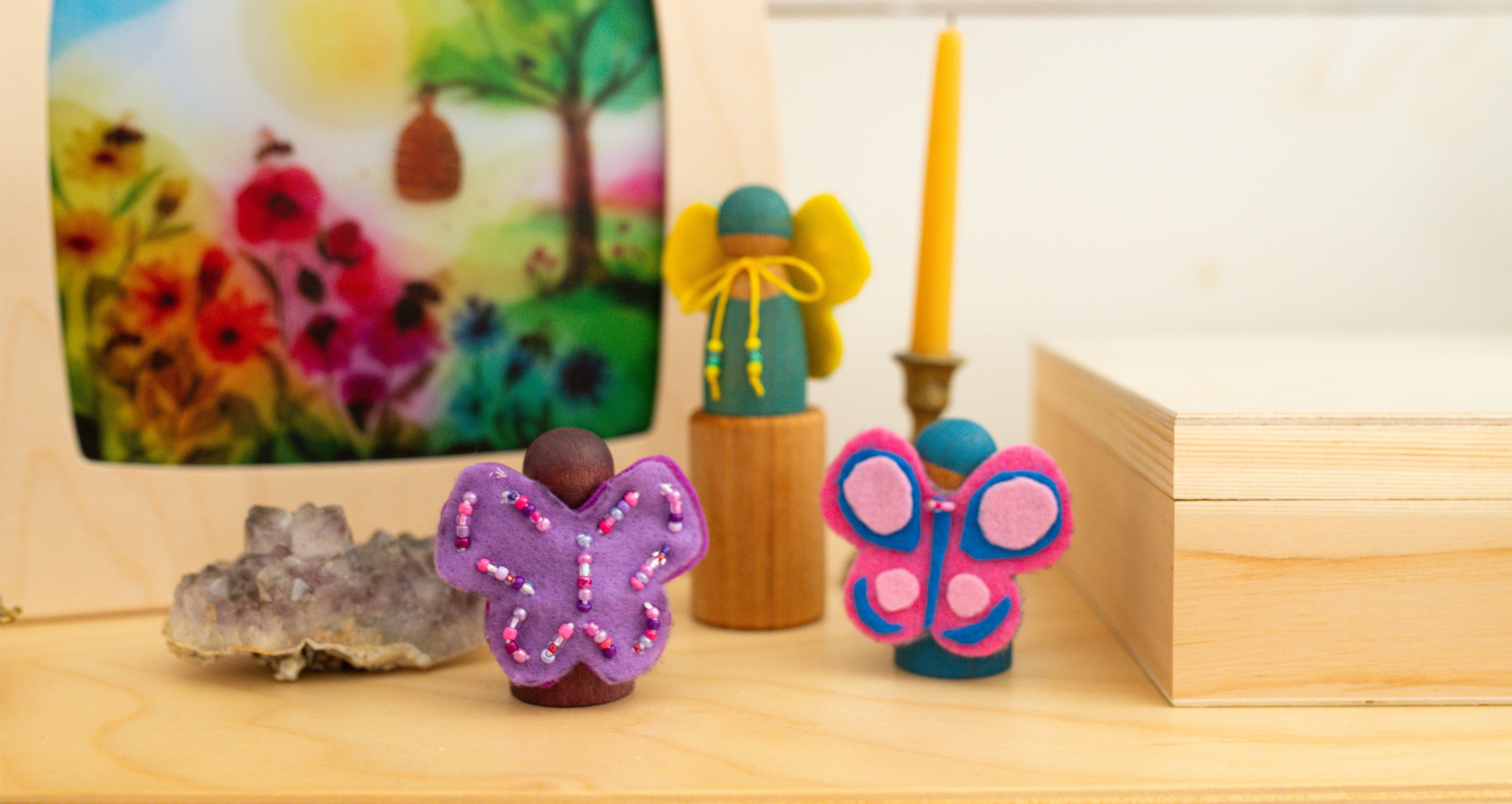 Craft Felt Fairy Wings for Mini Dolls