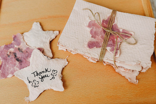 Make Your Own Recycled Paper Thank You Cards