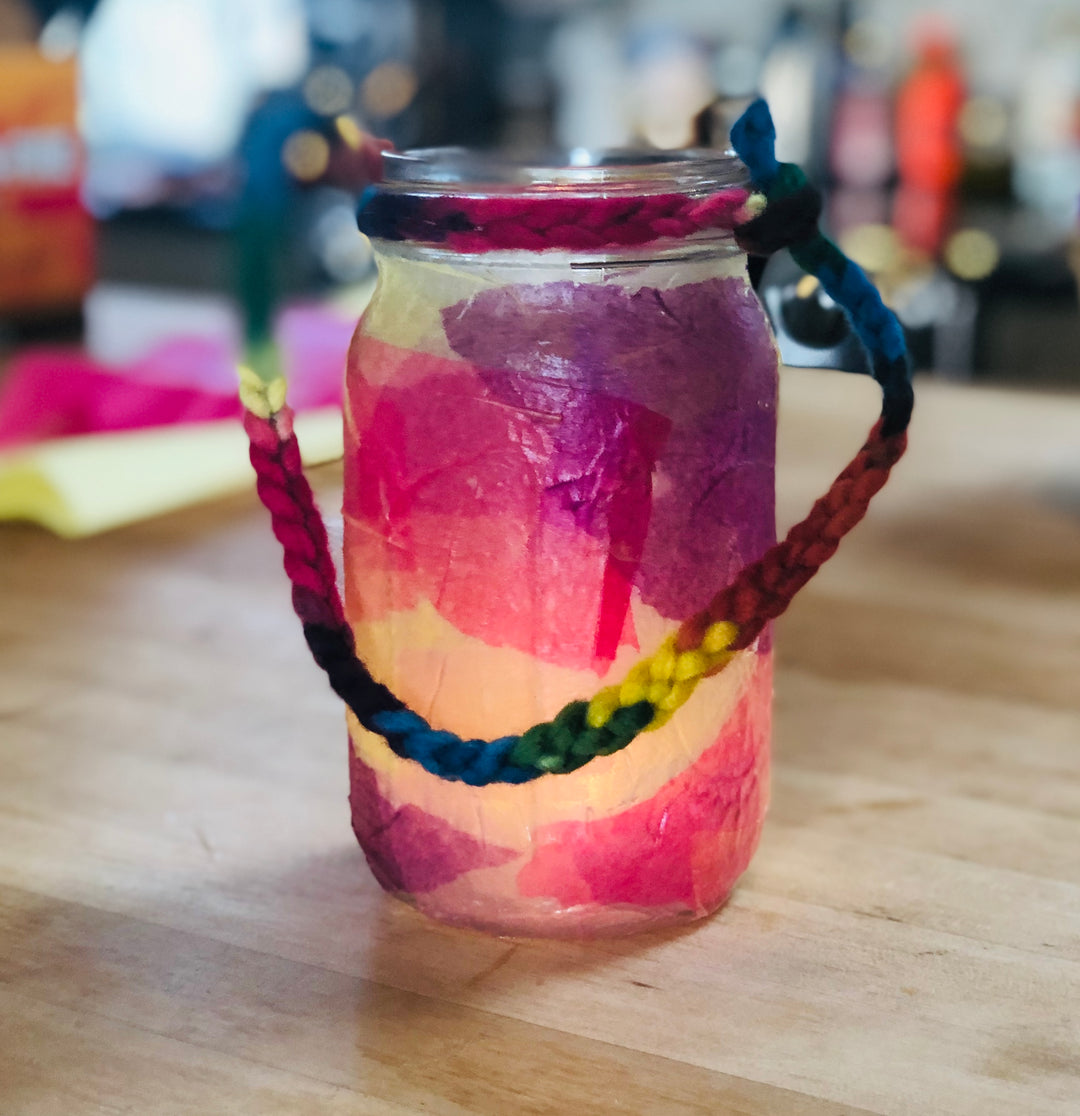 Colorful Candle Lantern Tutorial for Martinmas