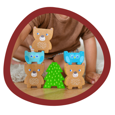 Forest friends stacking toy from HABA.